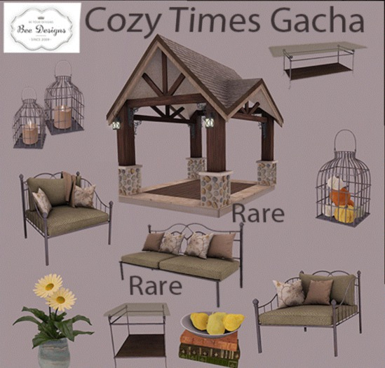 .:Bee designs:.Cozy Time Gacha Bench RARE