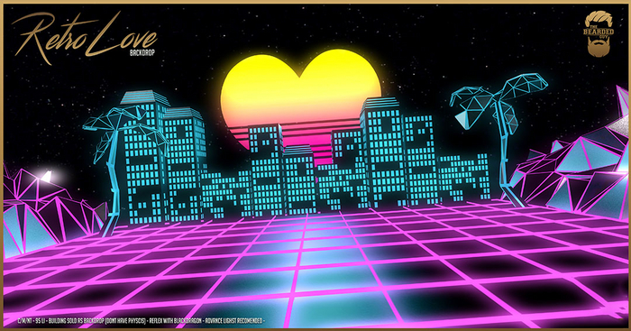 Retro Love Backdrop - The Bearded Guy