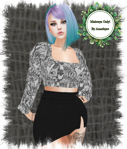 MO-Black Mini and Lace Top