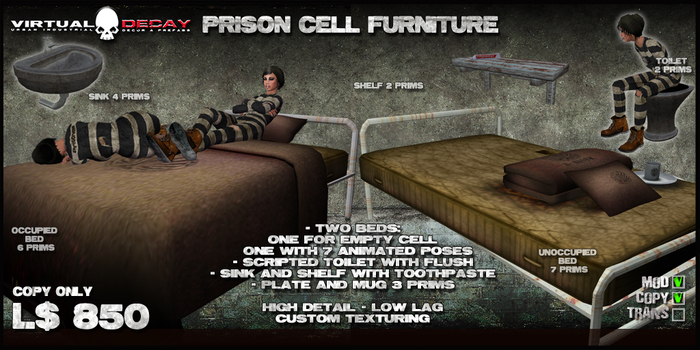 -Virtual Decay- Prison Cell Furniture [C]