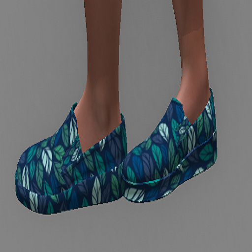LoveMomma Navy Leaves  slip on shoes