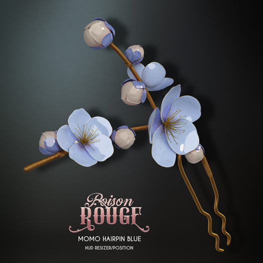 POISON ROUGE Momo Hairpin - Blue