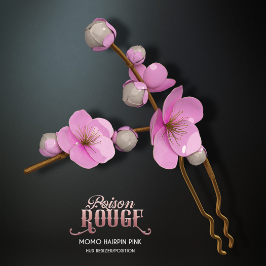 POISON ROUGE Momo Hairpin - Pink