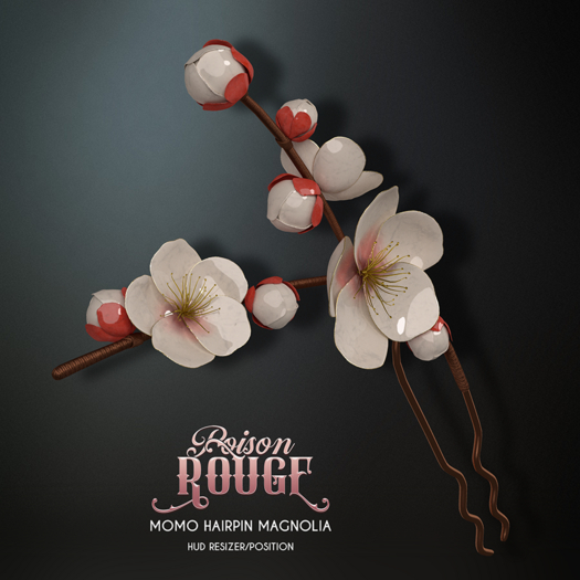 POISON ROUGE Momo Hairpin - Magnolia
