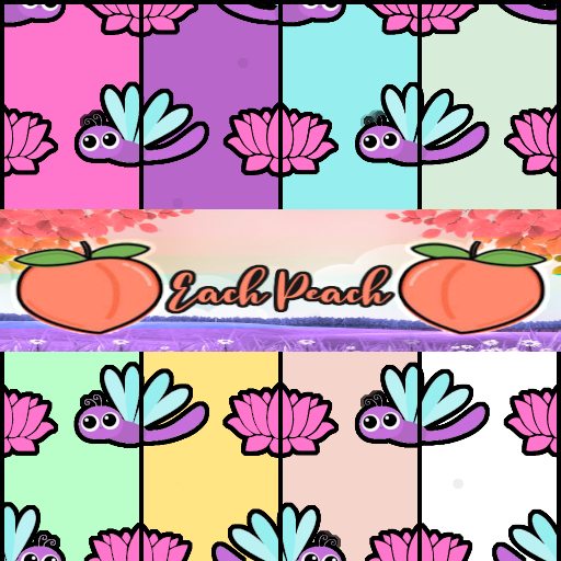 Each Peach dragon flies Texture Full Perm - Seamless