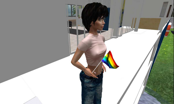 Gay Pride LGBT hand flag
