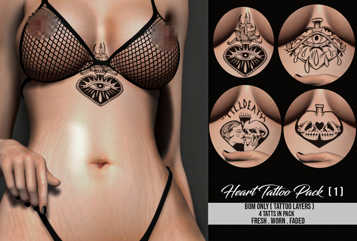 { Speakeasy } Heart Tattoo Pack 1