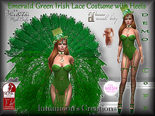 DEMO-Irish Shamrock Lace Costume with Heels