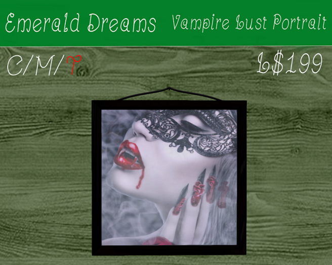.:Emerald Dreams:. Vampire Lust Portrait