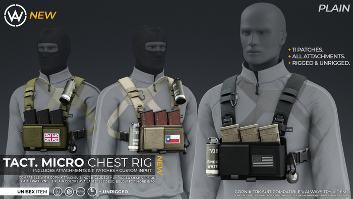 WAZ - Tactical Micro Chest Rig (Plain Pack)
