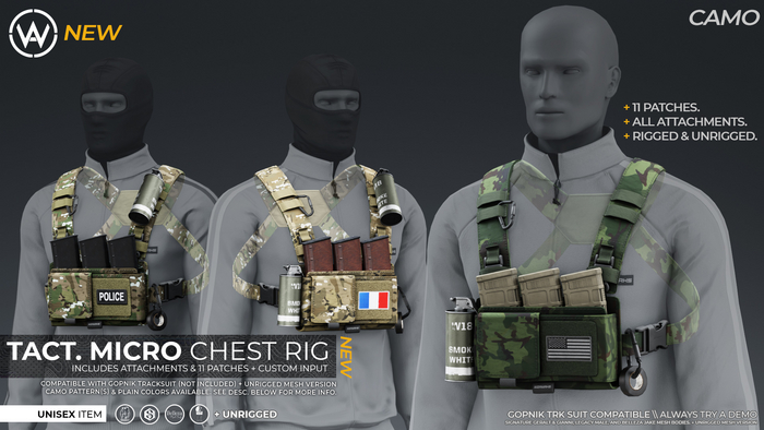 WAZ - Tactical Micro Chest Rig (Camo Pack) SALE