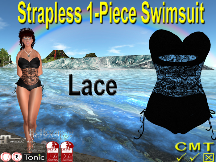 Lace 1-Piece Swimsuit