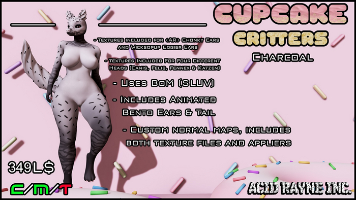 <AR> Cupcake Critters - Charcoal