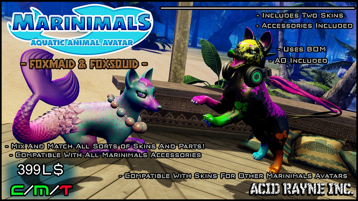<AR> Marinimals Avatar - Foxmaid & Foxsquid