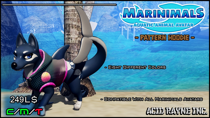 <AR> Marinimals Pattern Hoodie