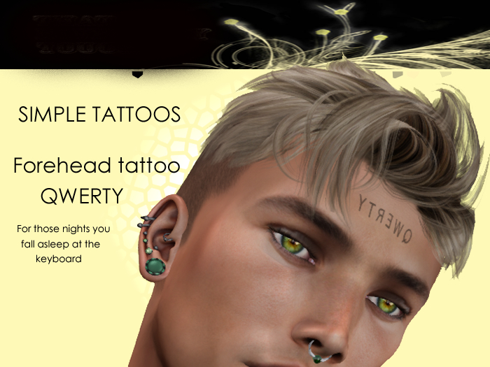 RT- Simple Tattoo- Head - QWERTY