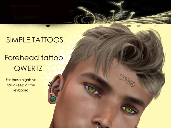 RT- Simple Tattoo- Head - QWERTZ
