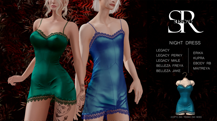 {Silk Road} Night Dress - Turquoise