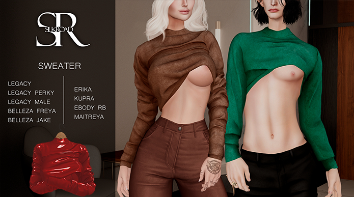 {Silk Road} Sweater - Latex Red