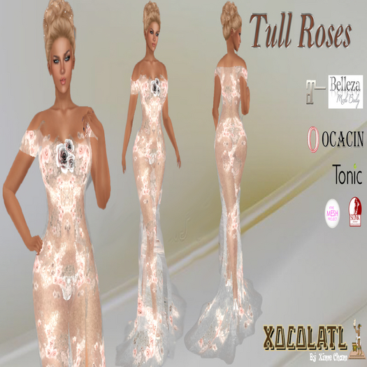 Tull Roses Gown