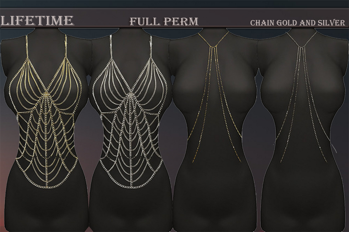 LIFETIME  FULL PERM Chain Gold And Silver