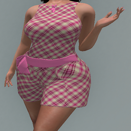 LoveMomma Pink Plaid Romper