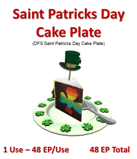 DFS Saint Patricks Day Cake Plate (DFS Texture Only)
