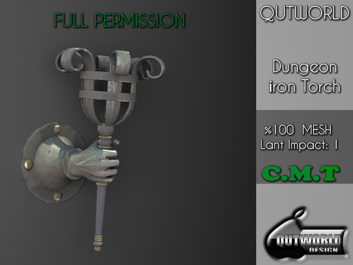 .::QUTWORLD Dungeon Iron Torch::.FP 