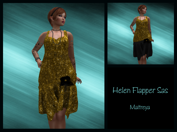 :EF: Helen Flapper Sas - Gold
