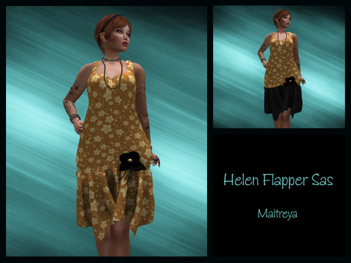 :EF: Helen Flapper Sas  - Gold Flower