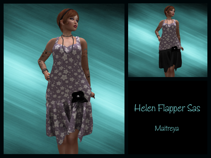 :EF: Helen Flapper Sas - Plum Flower