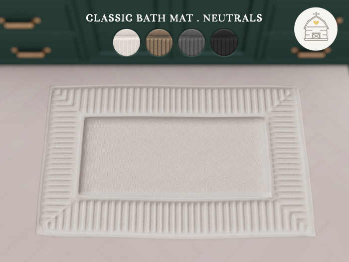 hive // classic bath mat . neutrals