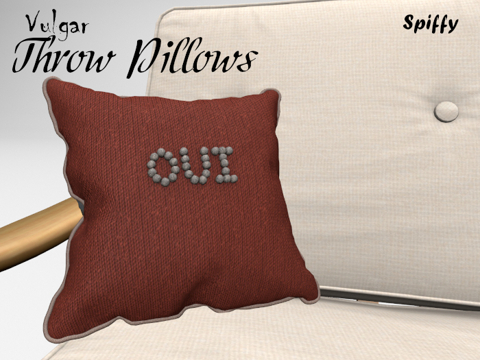Spiffy Throw Pillow - OUI