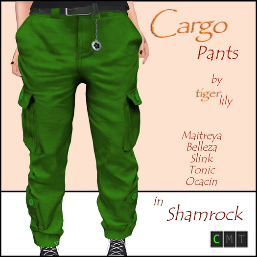 Tigerlily Designs Shamrock Cargo Pants