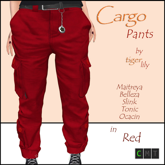 Tigerlily Designs Red Cargo Pants