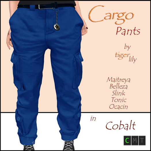 Tigerlily Designs Cobalt Cargo Pants