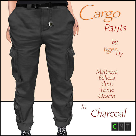 Tigerlily Designs Charcoal Cargo Pants