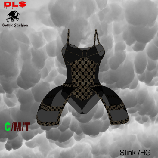 Gothic bodysuit + skirt 14 boxed