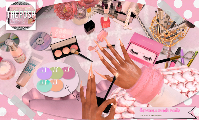 The Posh: Flavors Collection Mesh Stiletto Nails (Kupra)