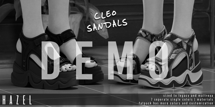 HAZEL . CLEO SANDALS . DEMO