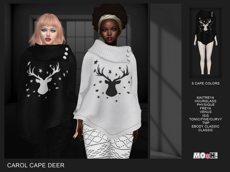 Second Life Marketplace - MOoH! Demo Carol cape deer (Add)
