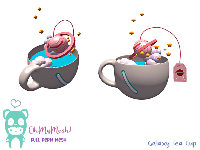 OhMyMesh! Galaxy Tea Cup  - Full Perm Mesh