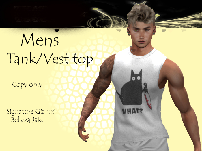 RT- Mens Tank - What? White Gianni/Jake