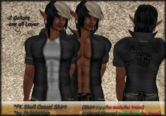 *PK Skull Casual Shirt