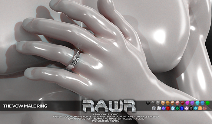 RAWR! The Vow MALE Ring (add me)