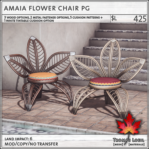 Trompe Loeil - Amaia Flower Chair PG [mesh]