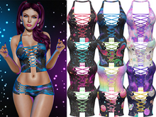 Anisha Lace Up Halter Vest [Galaxy Pack] - Maitreya (+Petite) • Legacy • Reborn