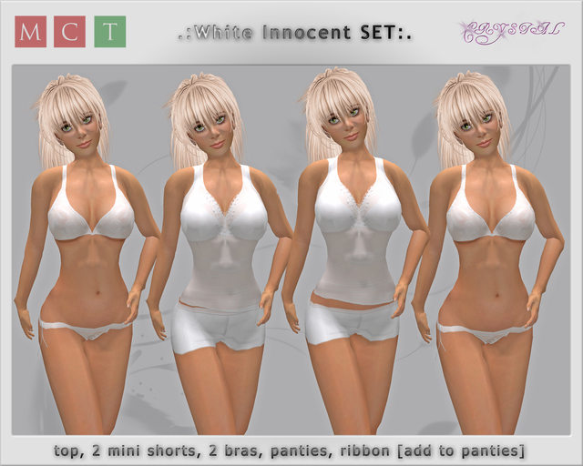 White Innocent SET- Crystal_Razor