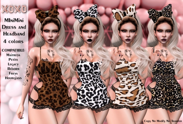 XOXO - MIniMini Dress and Headband animalie 4 colors