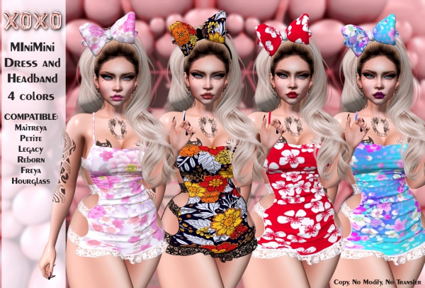 XOXO - MIniMini Dress and Headband Flower 4 colors DEMO